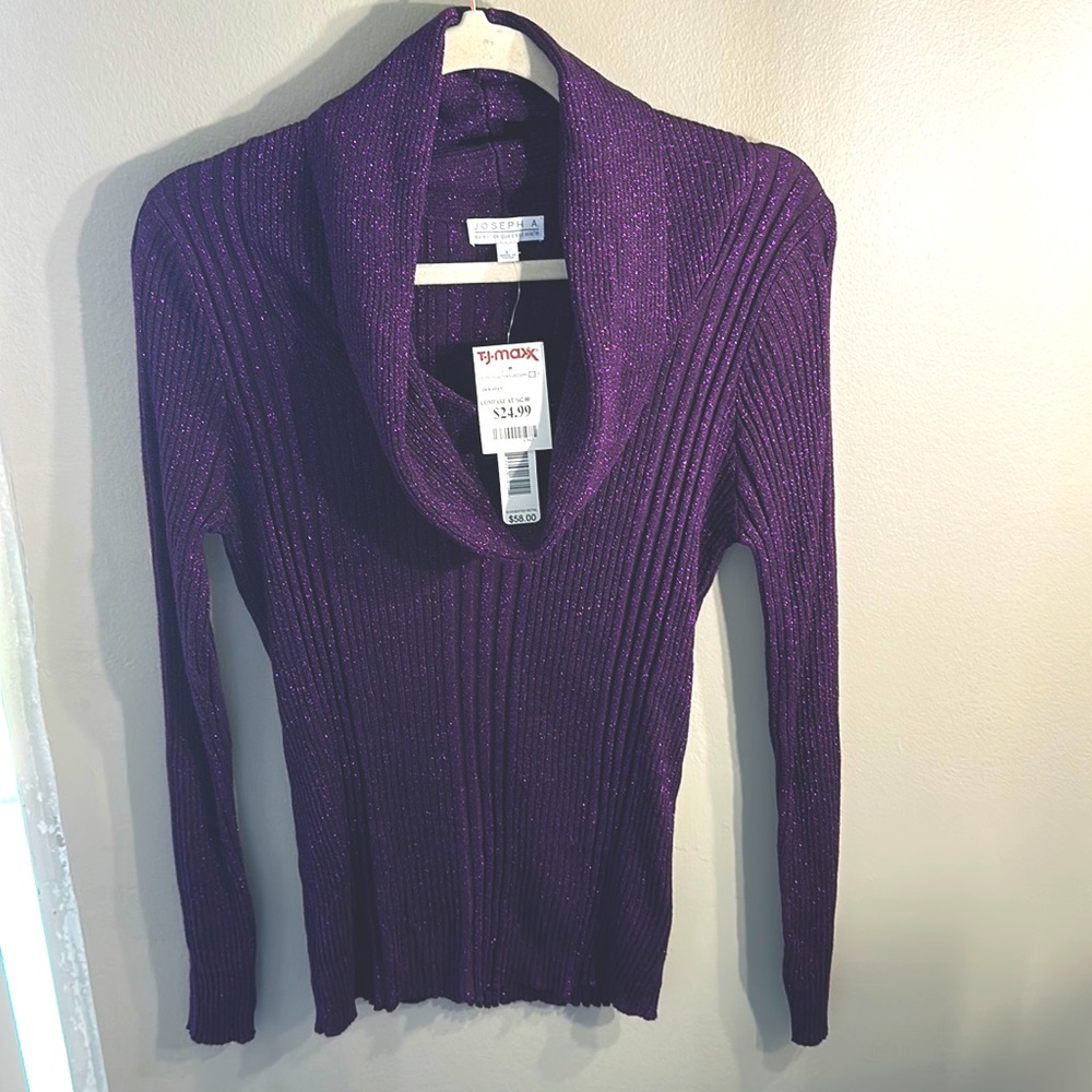 Purple shimmer sweater